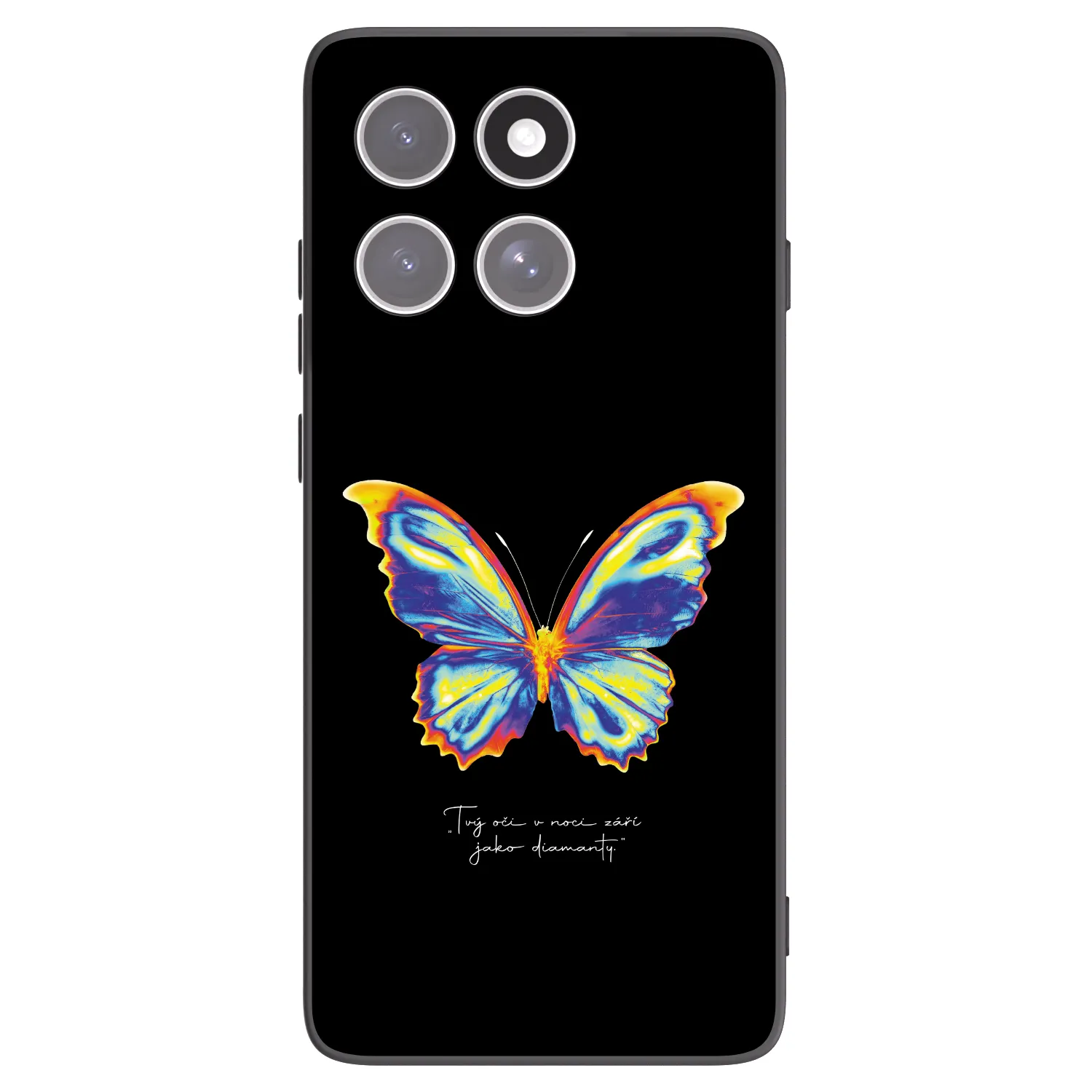 Picasee Motorola Edge 60 Fusion Hülle - Schwarzes Silikon - Diamanty Black