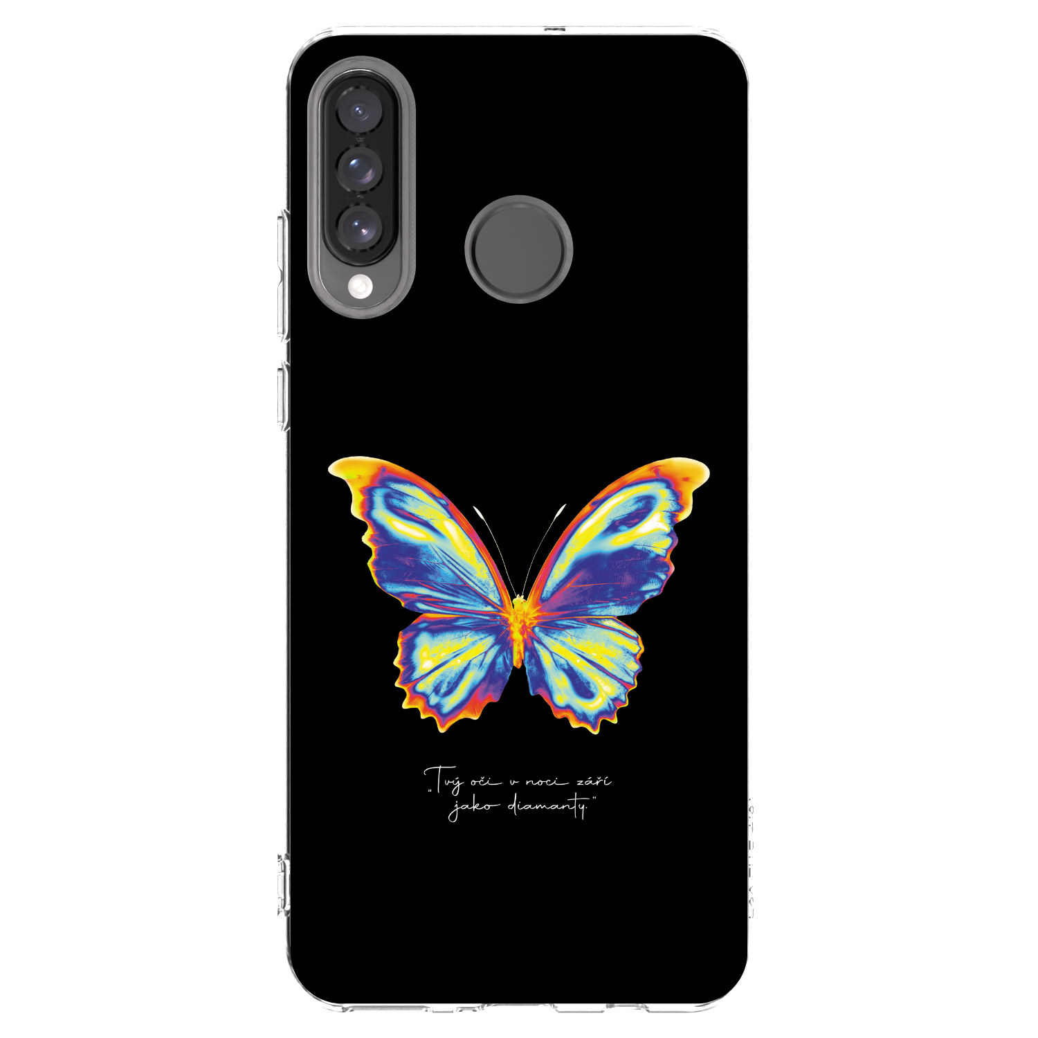 Picasee Huawei P30 Lite Hülle - Transparentes Silikon - Diamanty Black