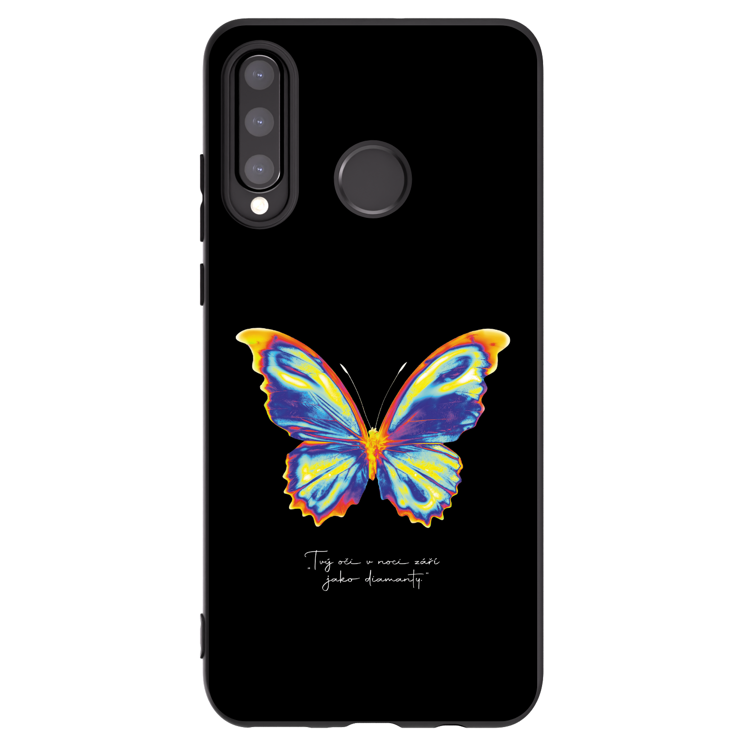 Picasee Huawei P30 Lite Hülle - Schwarzes Silikon - Diamanty Black