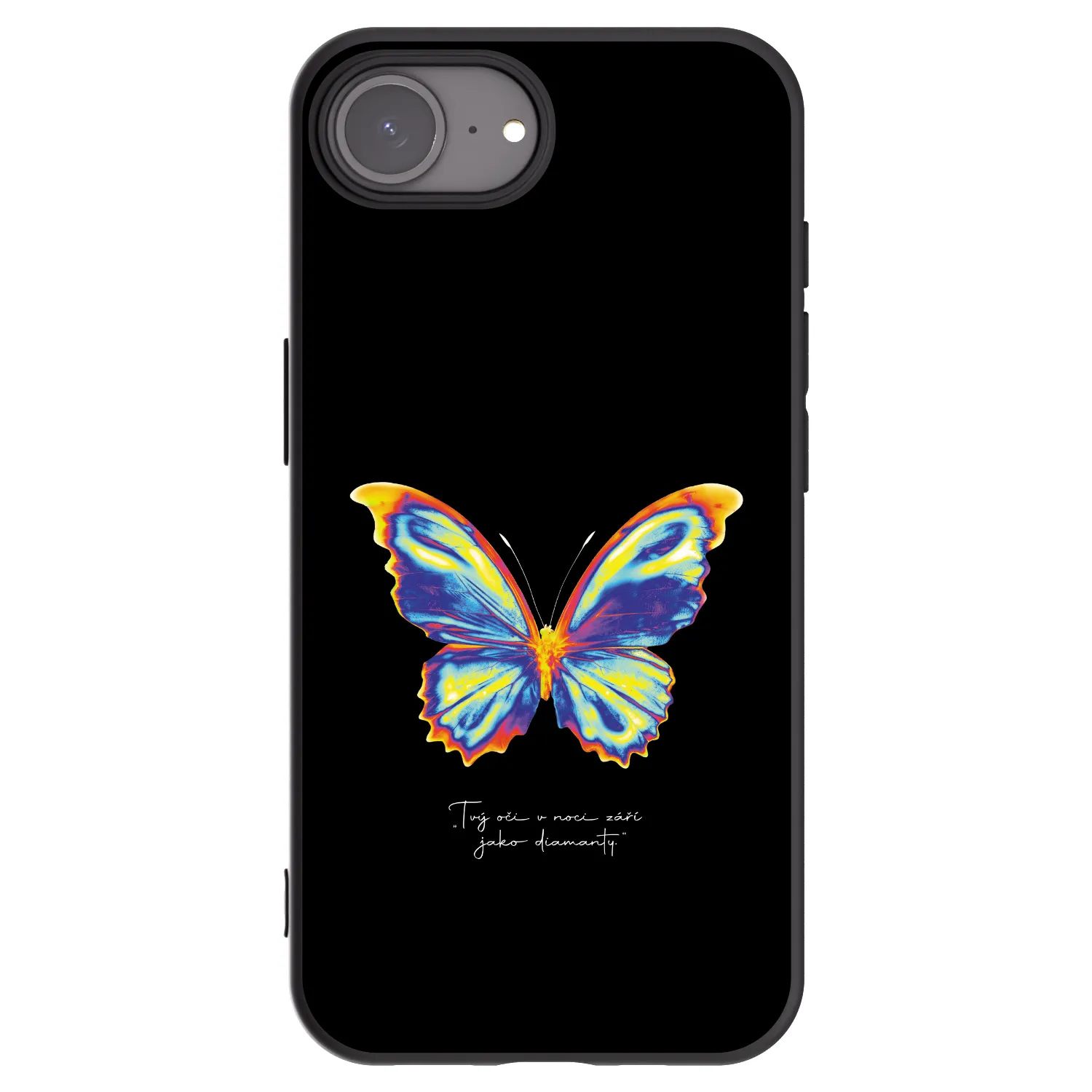 Picasee Apple iPhone 17e Hülle - Schwarzes Silikon - Diamanty Black