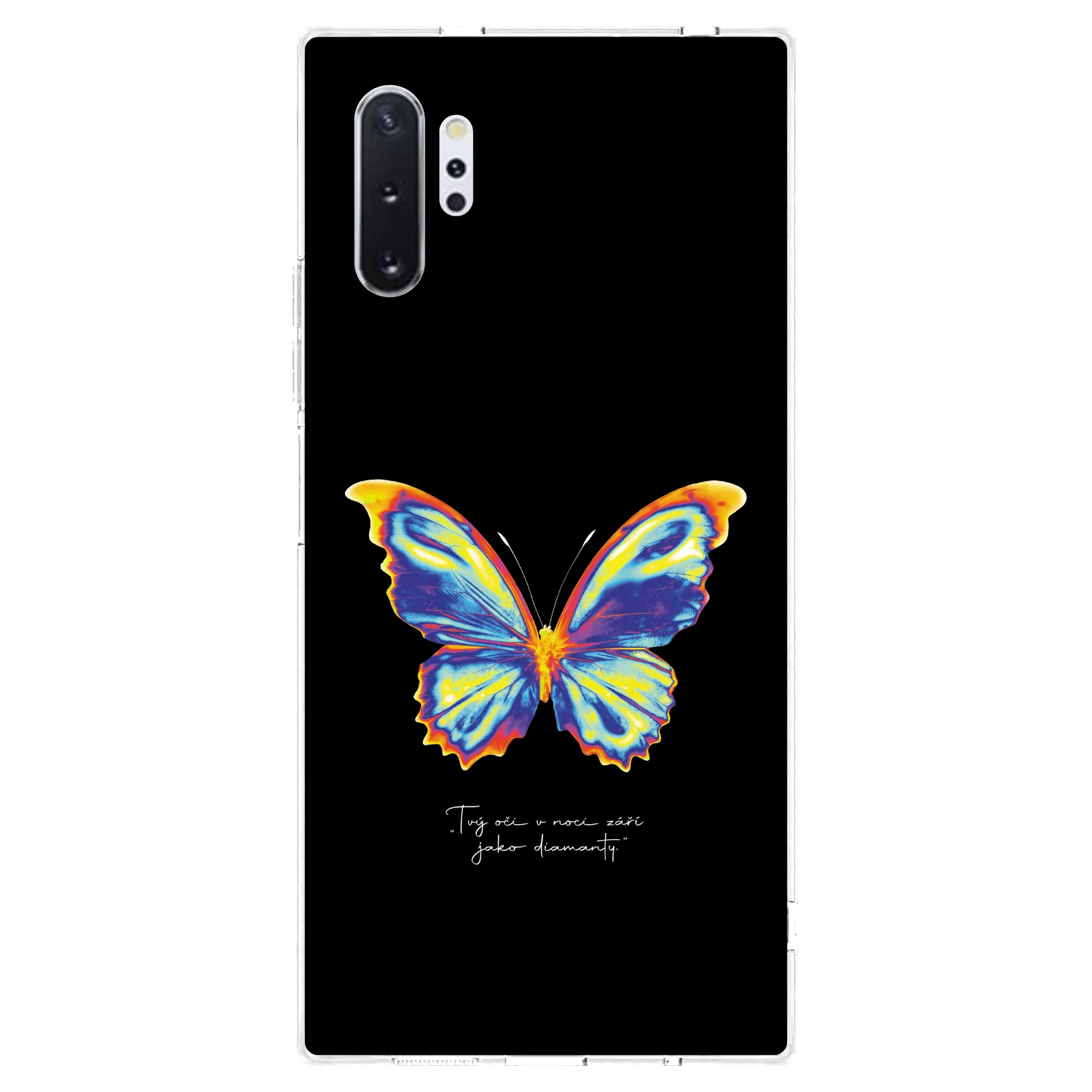 Picasee Samsung Galaxy Note 10+ N975F Hülle - Transparentes Silikon - Diamanty Black