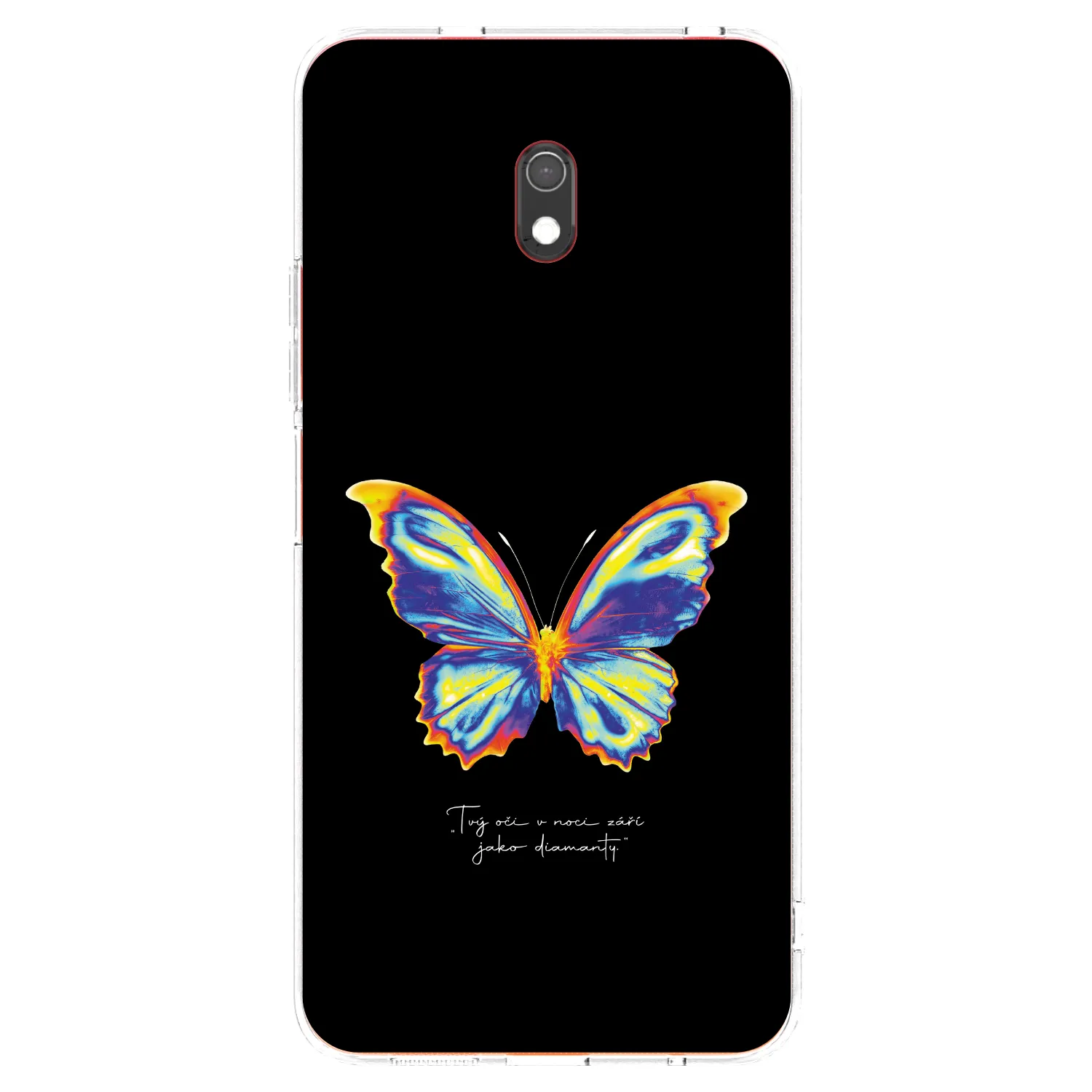 Picasee Xiaomi Redmi 8A Hülle - Transparentes Silikon - Diamanty Black