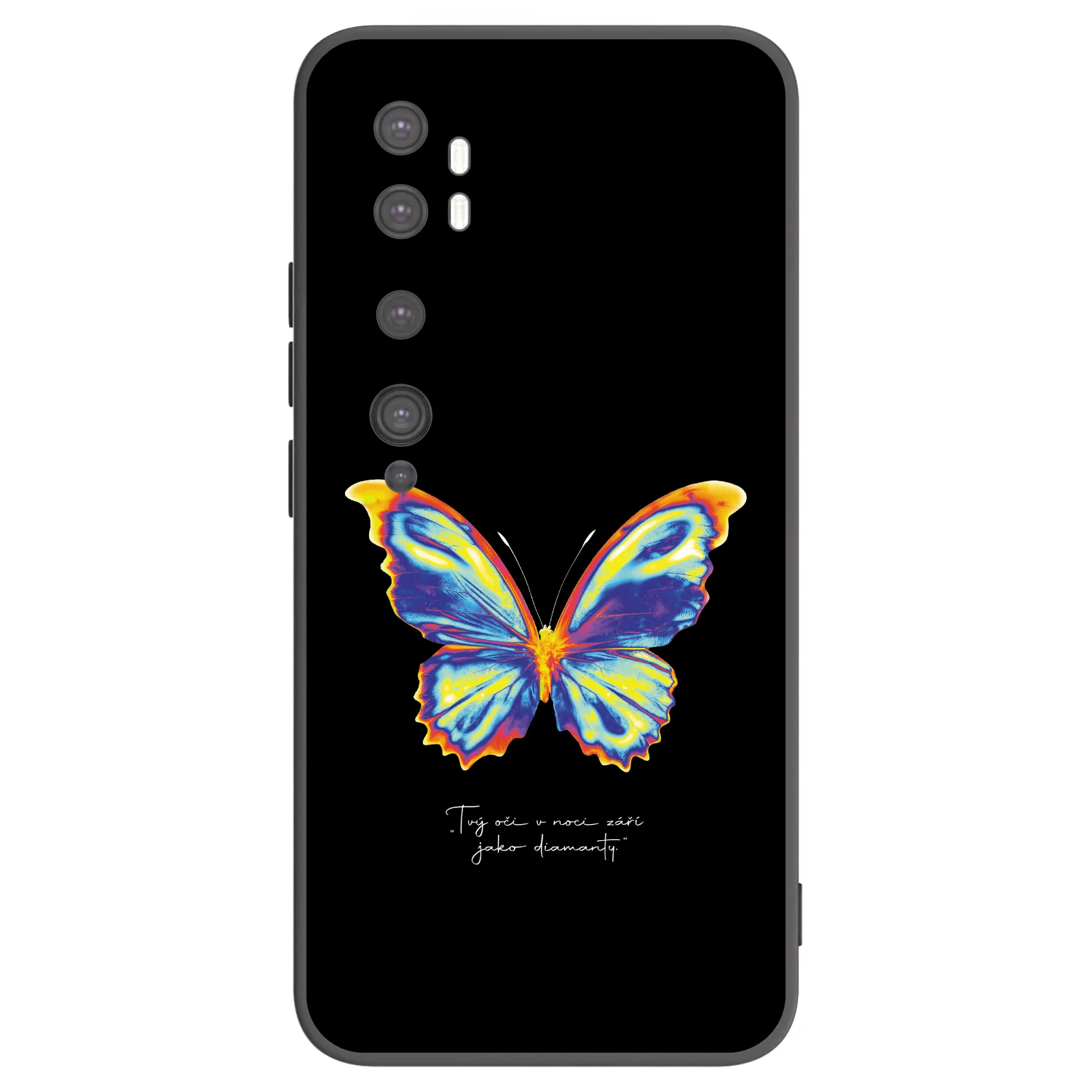 Picasee Xiaomi Mi Note 10 (Pro) Hülle - Schwarzes Silikon - Diamanty Black