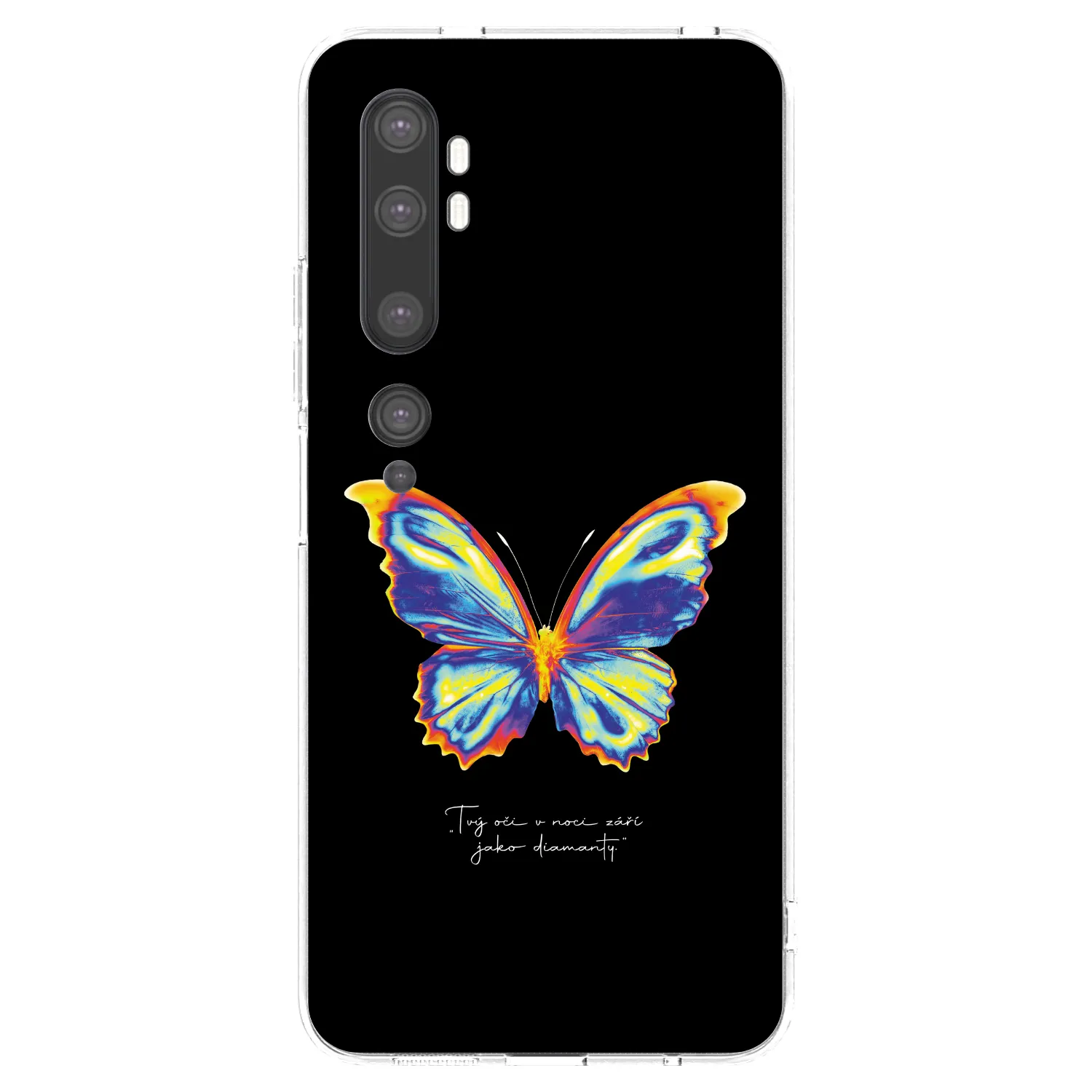 Picasee Xiaomi Mi Note 10 (Pro) Hülle - Transparentes Silikon - Diamanty Black