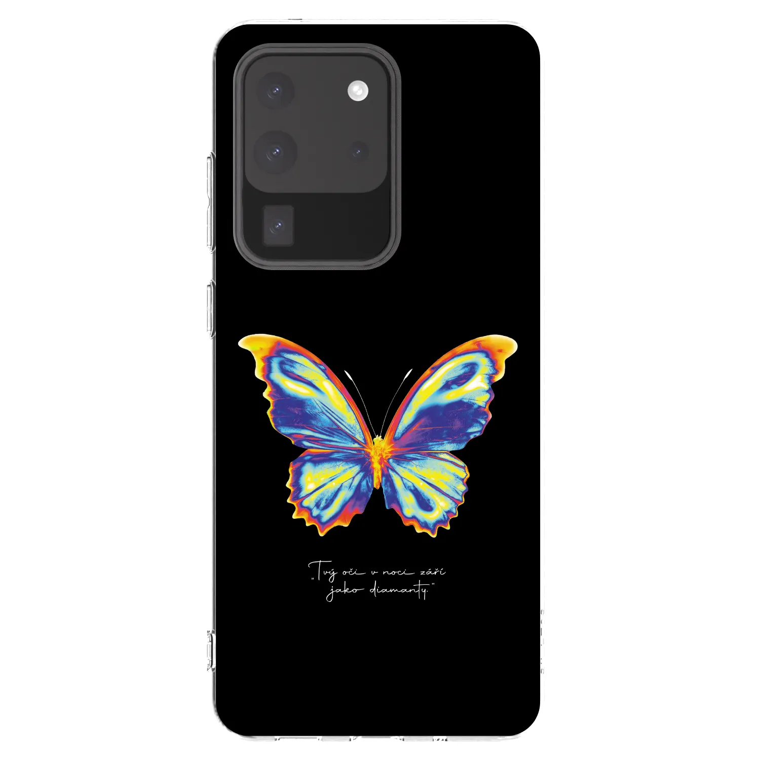 Picasee Samsung Galaxy S20 Ultra 5G G988F Hülle - Transparentes Silikon - Diamanty Black