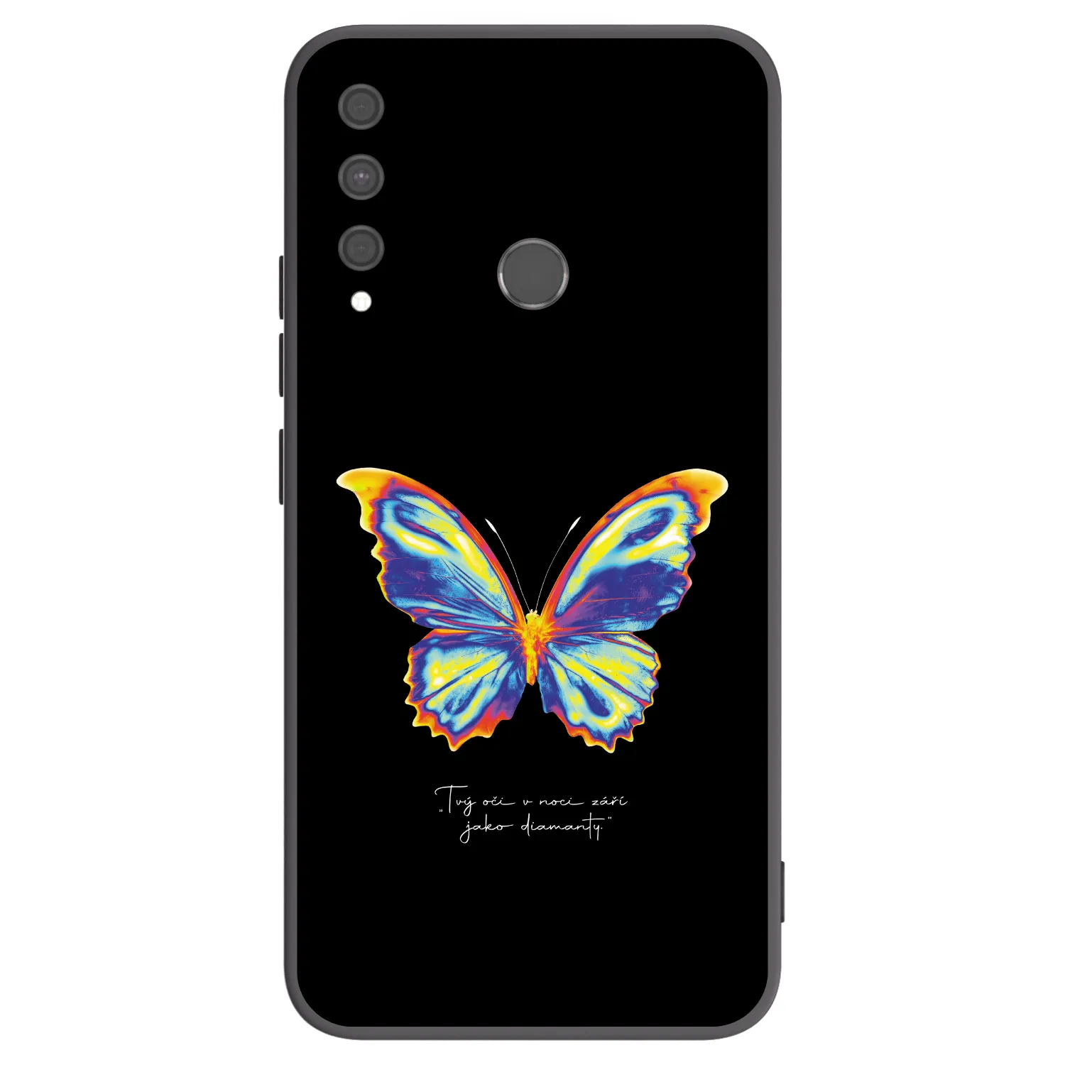 Picasee Huawei P40 Lite E Hülle - Schwarzes Silikon - Diamanty Black