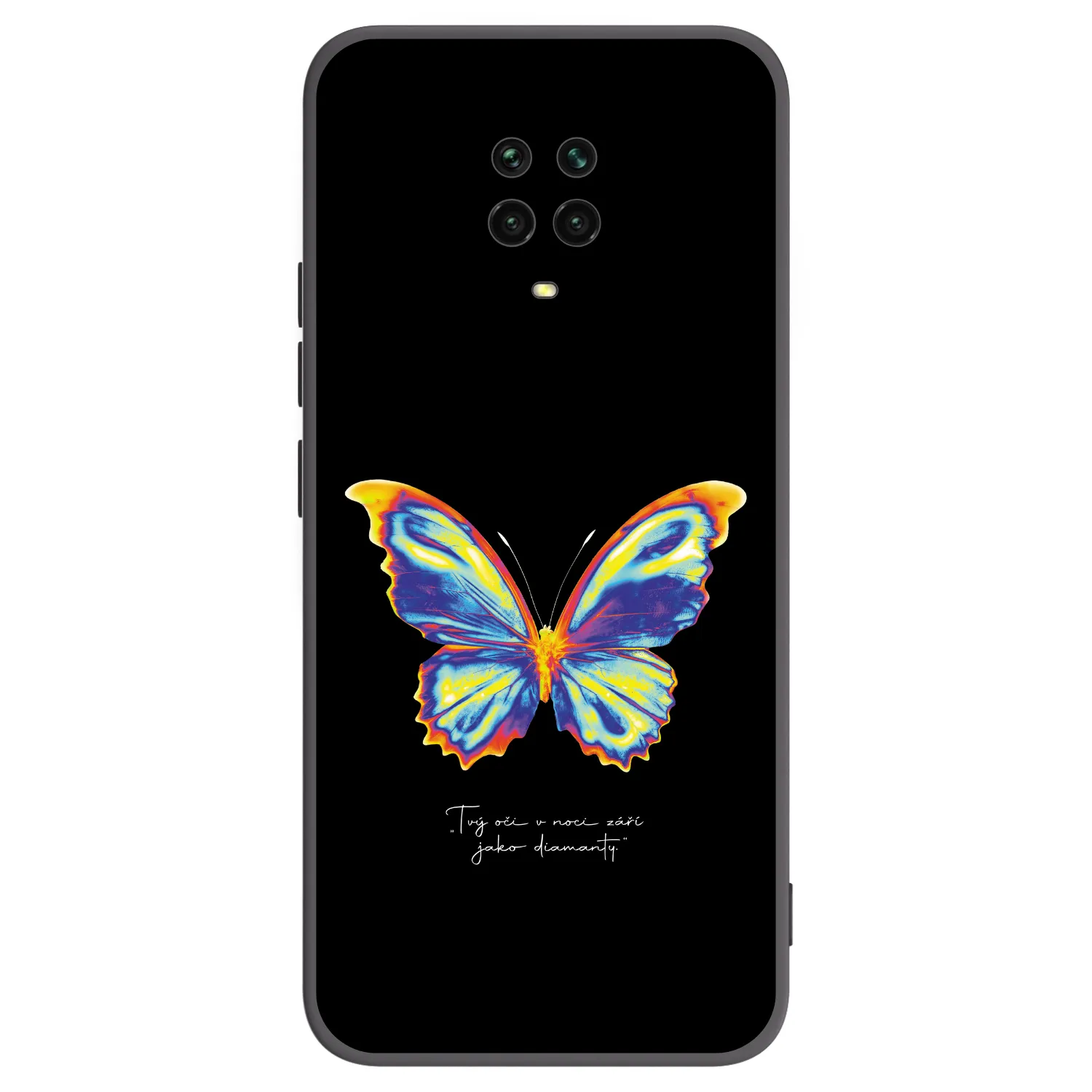 Picasee Xiaomi Redmi Note 9S Hülle - Schwarzes Silikon - Diamanty Black