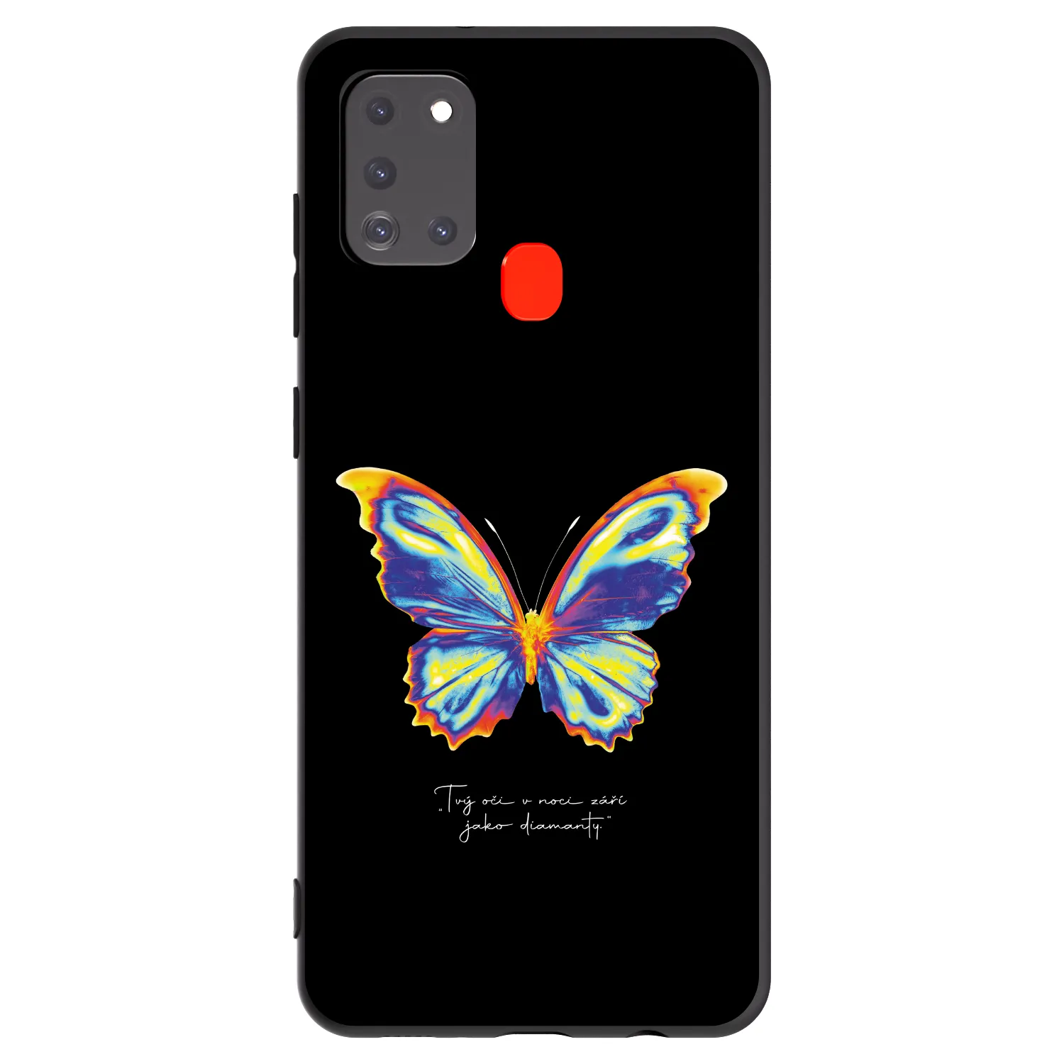 Picasee Samsung Galaxy A21s Hülle - Schwarzes Silikon - Diamanty Black
