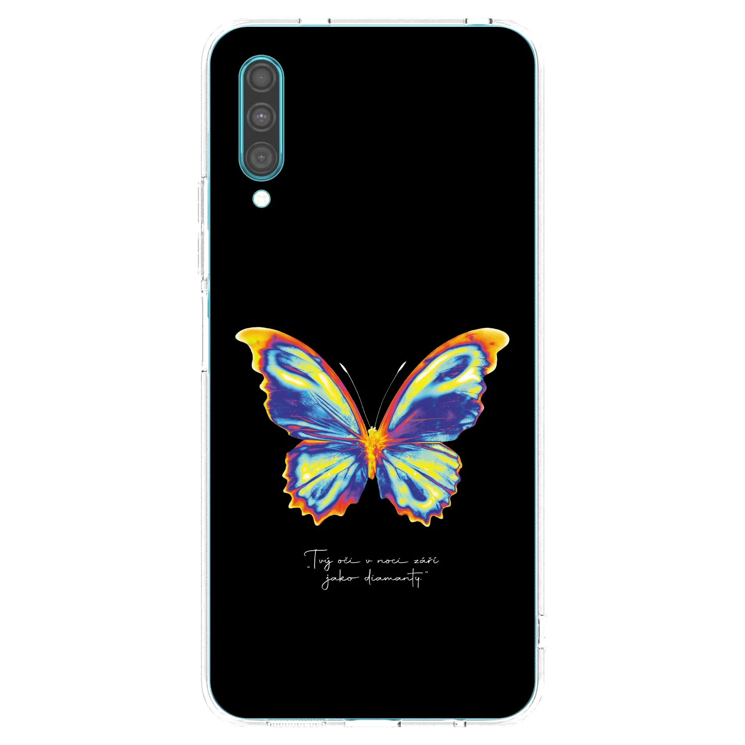 Picasee Samsung Galaxy A30s A307F Hülle - Transparentes Silikon - Diamanty Black