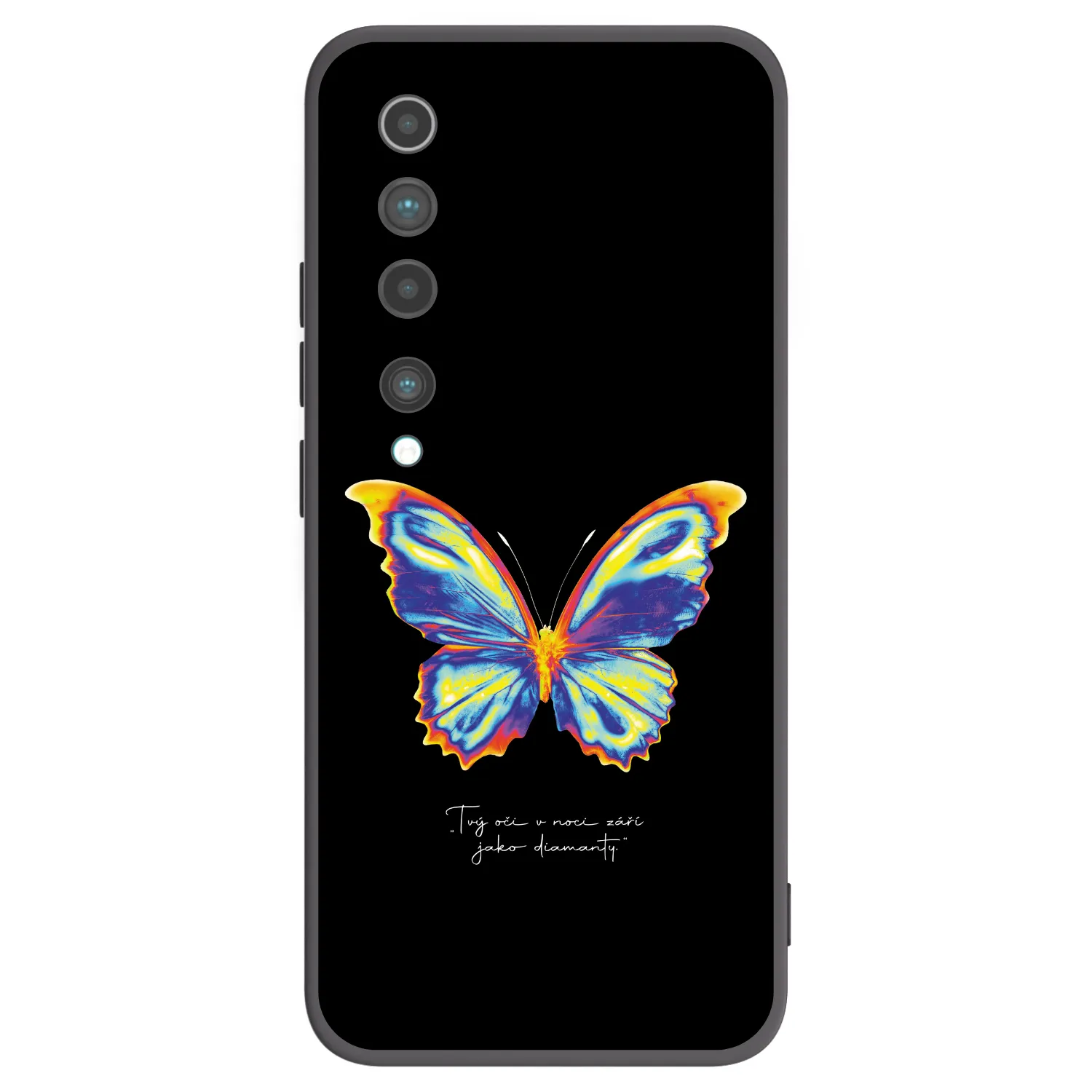 Picasee Xiaomi Mi 10 Hülle - Schwarzes Silikon - Diamanty Black
