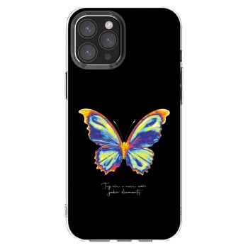 Picasee Apple iPhone 12 Pro Max Hülle - Transparentes Silikon - Diamanty Black