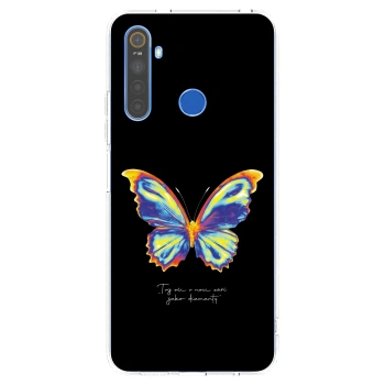 Picasee Realme 5 Hülle - Transparentes Silikon - Diamanty Black