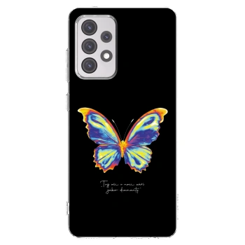 Picasee Samsung Galaxy A52 5G A525F Hülle - Transparentes Silikon - Diamanty Black