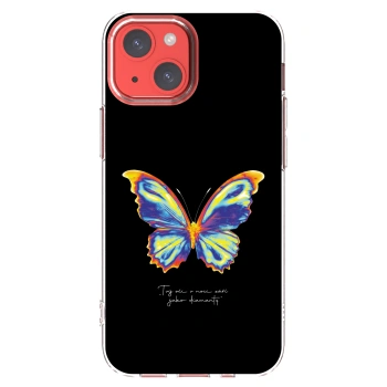Picasee Apple iPhone 13 mini Hülle - Transparentes Silikon - Diamanty Black