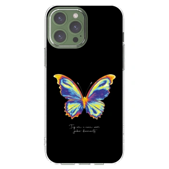 Picasee Apple iPhone 13 Pro Max Hülle - Transparentes Silikon - Diamanty Black