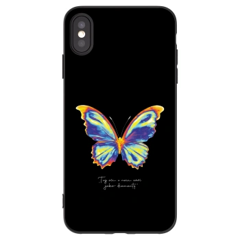 Picasee Apple iPhone XS Max Hülle - Schwarzes Silikon - Diamanty Black