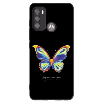 Picasee Motorola Moto G60 Hülle - Schwarzes Silikon - Diamanty Black