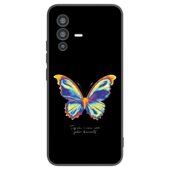 Picasee Vivo V23 5G Hülle - Schwarzes Silikon - Diamanty Black