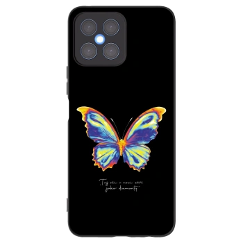 Picasee Honor X8 4G Hülle - Schwarzes Silikon - Diamanty Black