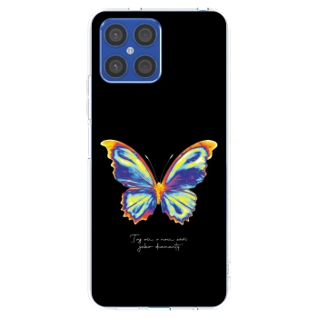 Picasee Honor X8 4G Hülle - Transparentes Silikon - Diamanty Black