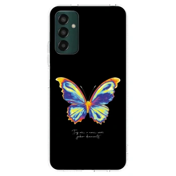 Picasee Samsung Galaxy M13 M135F Hülle - Transparentes Silikon - Diamanty Black