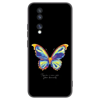 Picasee Honor 70 Hülle - Schwarzes Silikon - Diamanty Black