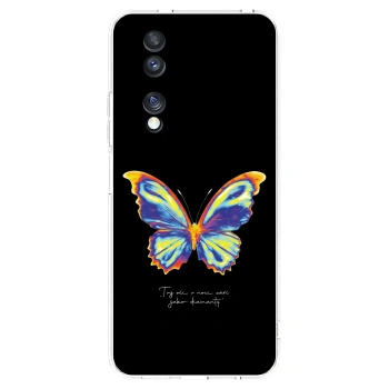 Picasee Honor 70 Hülle - Transparentes Silikon - Diamanty Black