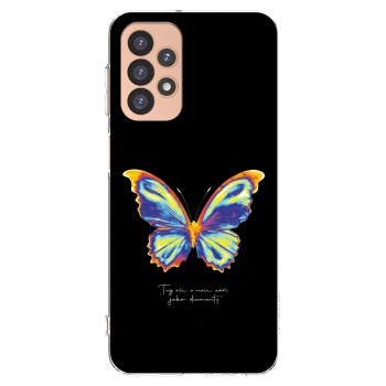 Picasee Samsung Galaxy A23 A236B 5G Hülle - Transparentes Silikon - Diamanty Black