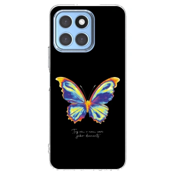 Picasee Honor X8 5G Hülle - Transparentes Silikon - Diamanty Black