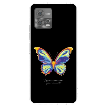 Picasee Motorola Moto G72 Hülle - Transparentes Silikon - Diamanty Black