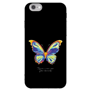Picasee Apple iPhone 6/6S Hülle - Transparentes Silikon - Diamanty Black