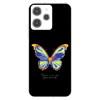 Picasee Xiaomi Redmi 12 4G Hülle - Transparentes Silikon - Diamanty Black