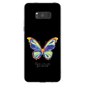 Picasee Samsung Galaxy S8 G950F Hülle - Transparentes Silikon - Diamanty Black
