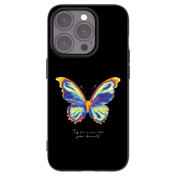 Picasee Apple iPhone 15 Pro Hülle - Schwarzes Silikon - Diamanty Black