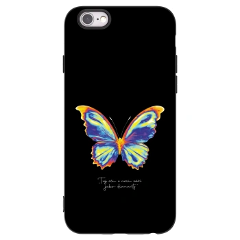Picasee Apple iPhone 6/6S Hülle - Schwarzes Silikon - Diamanty Black
