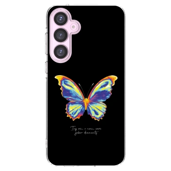 Picasee Samsung Galaxy A55 5G A556B Hülle - Transparentes Silikon - Diamanty Black