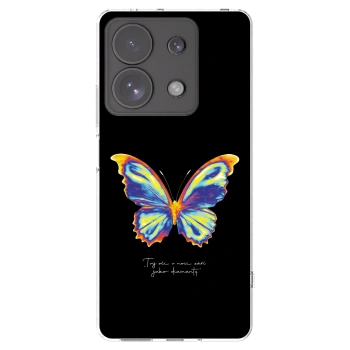 Picasee Xiaomi Redmi Note 13 Pro 4G Hülle - Transparentes Silikon - Diamanty Black