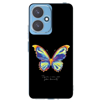 Picasee Xiaomi Redmi 13C 5G Hülle - Transparentes Silikon - Diamanty Black