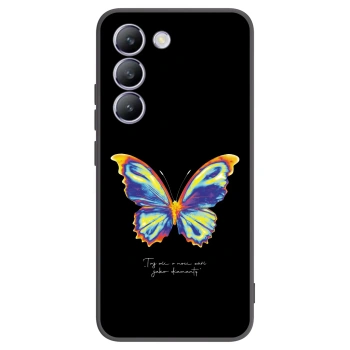 Picasee Vivo V40 SE 5G Hülle - Schwarzes Silikon - Diamanty Black