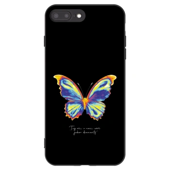 Picasee Apple iPhone 8 Plus Hülle - Schwarzes Silikon - Diamanty Black