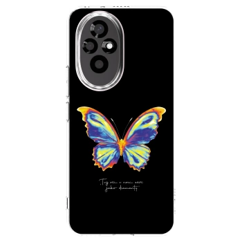 Picasee Honor 200 5G Hülle - Transparentes Silikon - Diamanty Black