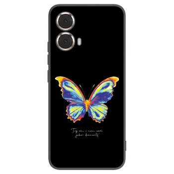 Picasee Motorola Moto G85 Hülle - Schwarzes Silikon - Diamanty Black