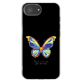 Picasee Apple iPhone 16e Hülle - Transparentes Silikon - Diamanty Black