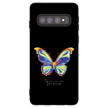 Picasee Samsung Galaxy S10 G973 Hülle - Schwarzes Silikon - Diamanty Black
