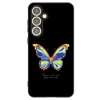 Picasee Samsung Galaxy S24 FE S721B Hülle - Schwarzes Silikon - Diamanty Black