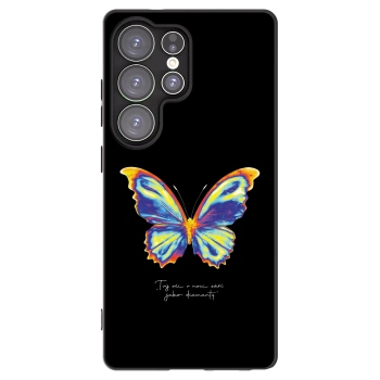 Picasee Samsung Galaxy S25 Ultra 5G Hülle - Schwarzes Silikon - Diamanty Black