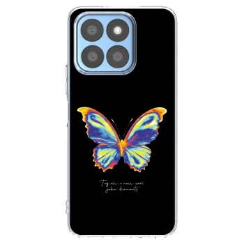Picasee Honor X8c Hülle - Transparentes Silikon - Diamanty Black