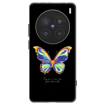 Picasee Vivo X200 Pro Hülle - Schwarzes Silikon - Diamanty Black