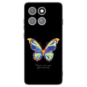 Picasee Motorola Edge 60 Fusion Hülle - Schwarzes Silikon - Diamanty Black