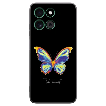 Picasee Motorola Moto G57 Power Hülle - Schwarzes Silikon - Diamanty Black